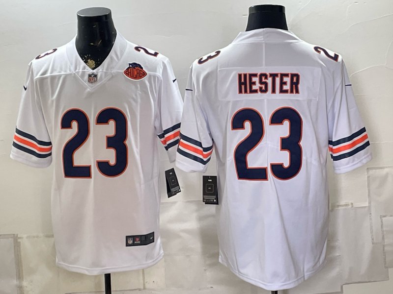 Men 2026 Chicago Bears #23 Hester white Nike Limited NFL Jersey 0903002